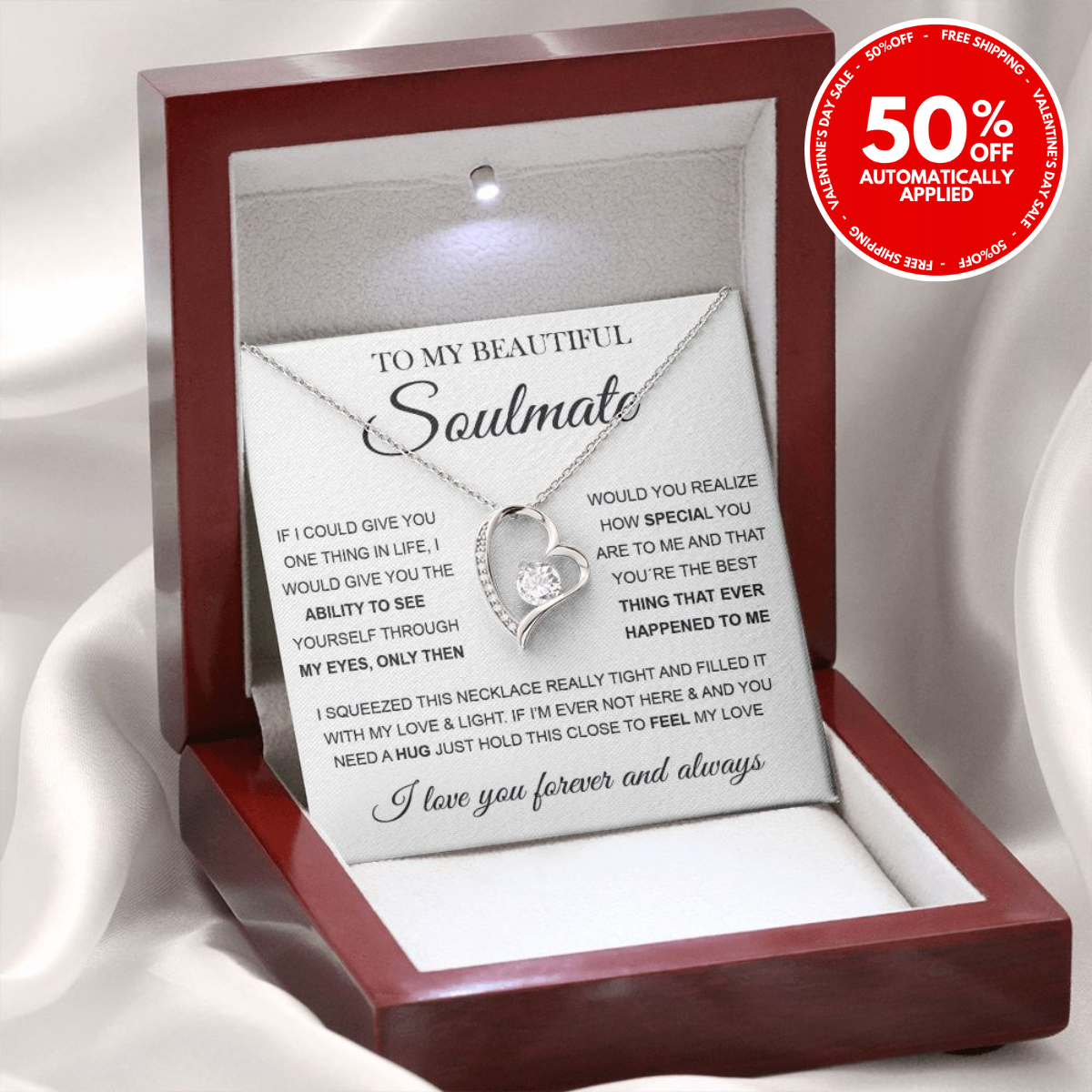 A mi hermosa alma gemela | Collar de amor para siempre ❤️