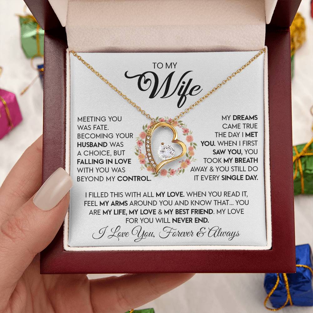 To My Wife "Meeting You Was Fate..." |  Forever Love Necklace