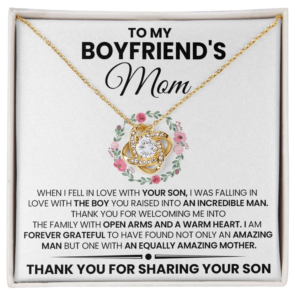 Gift For Boyfriend's Mom "You Are Amazing" Love Knot Necklace