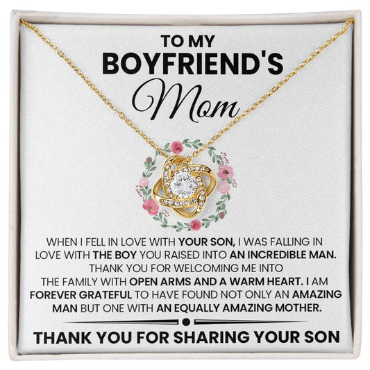Gift For Boyfriend's Mom "You Are Amazing" Love Knot Necklace