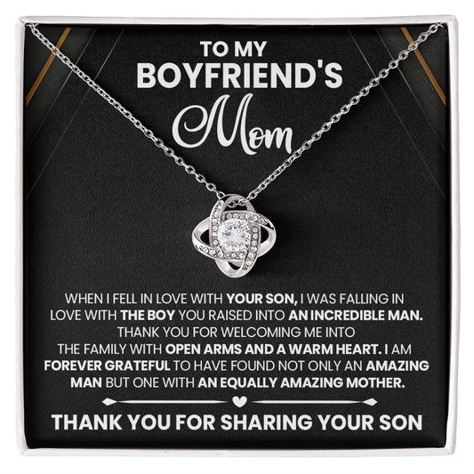 Gift For Boyfriend's Mom "You Are Amazing" Gold Knot Necklace