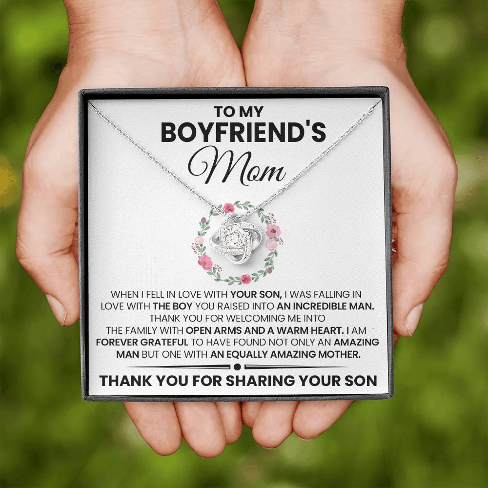 Gift For Boyfriend's Mom "You Are Amazing" Love Knot Necklace