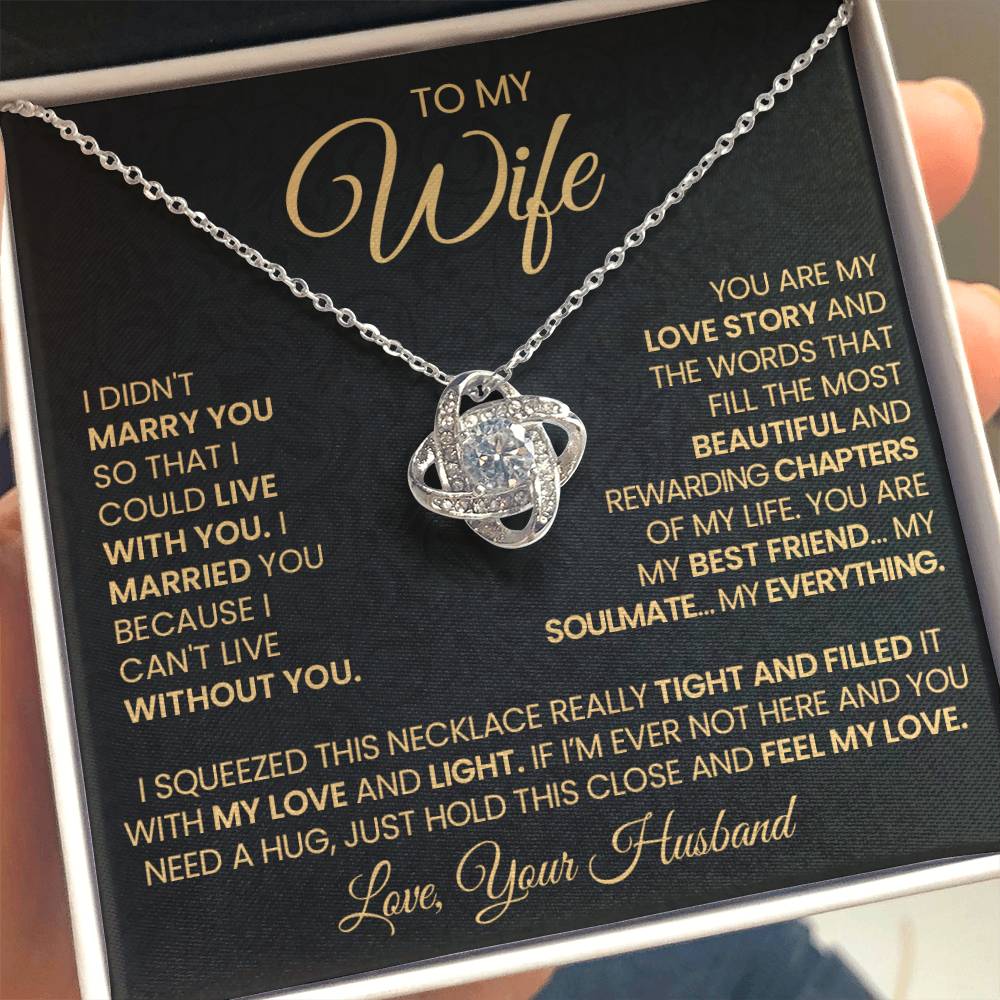 Gift For Wife "You Are My Love Story" Gold Love Necklace