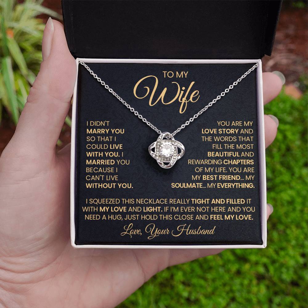 Gift For Wife "You Are My Love Story" Gold Love Necklace