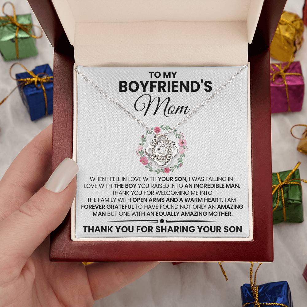 Gift For Boyfriend's Mom "You Are Amazing" Love Knot Necklace