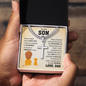 To My Son From Dad | Never Forget I Love U | Cuban Link Chain with Artisan Cross