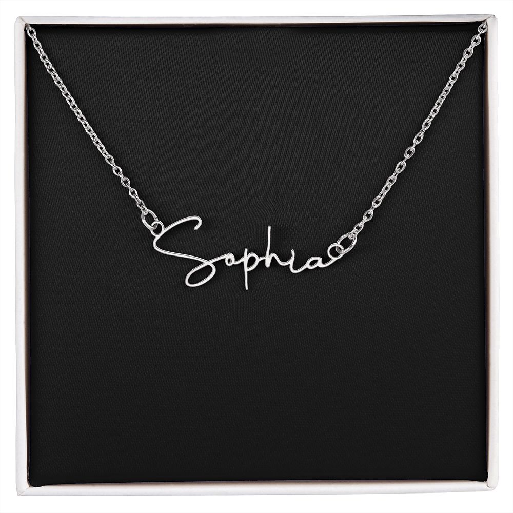 Elegant Custom Name Necklace - Signature Style - S001