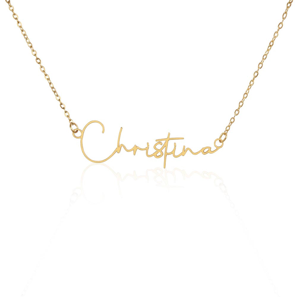 Elegant Custom Name Necklace - Signature Style - S001