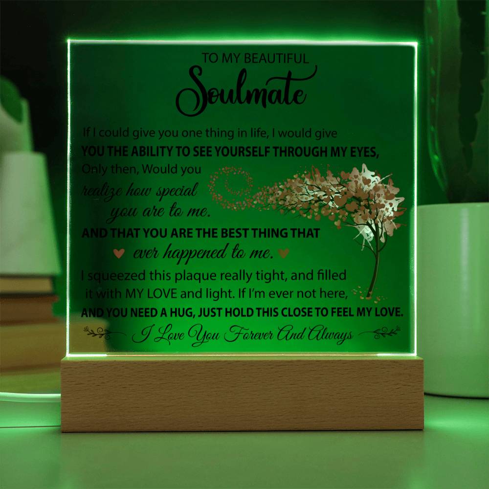 Gift For Soulmate "The Best Thing Ever Happened To Me" Acrylic Lamp