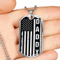 American Flag Daddy Dog Tag necklace