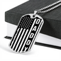 American Flag Daddy Dog Tag necklace