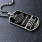 To My Dad | Dog Tag Necklace.
