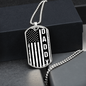 American Flag Daddy Dog Tag necklace