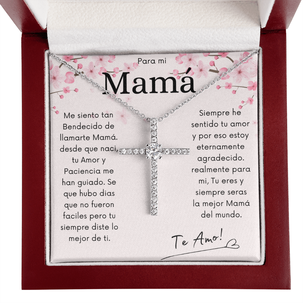 Para mi Mamá | CZ Cross Necklace | Te Amo Mami