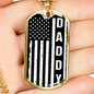 American Flag Daddy Dog Tag necklace