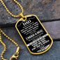To My Dad | Dog Tag Necklace.