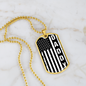 American Flag Daddy Dog Tag necklace