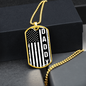 American Flag Daddy Dog Tag necklace