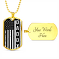 American Flag Daddy Dog Tag necklace