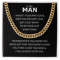 To My Man - I Will Always Love You - Cuban Link Necklace