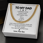 To My Dad | You Are My Inspiration | Cuban Link Necklace
