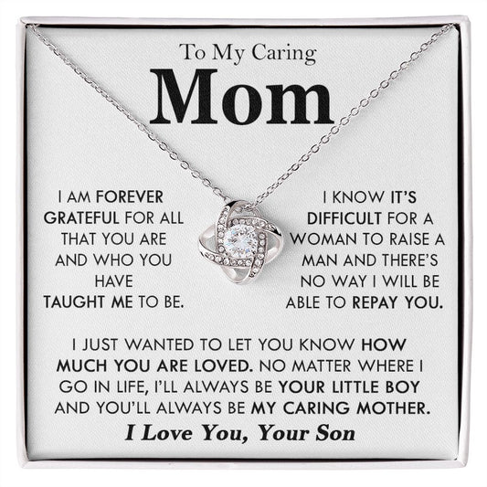 To My Caring Mom - Love Knot Necklace M501