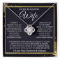 To My Beautiful Wife - Love Knot Necklace
