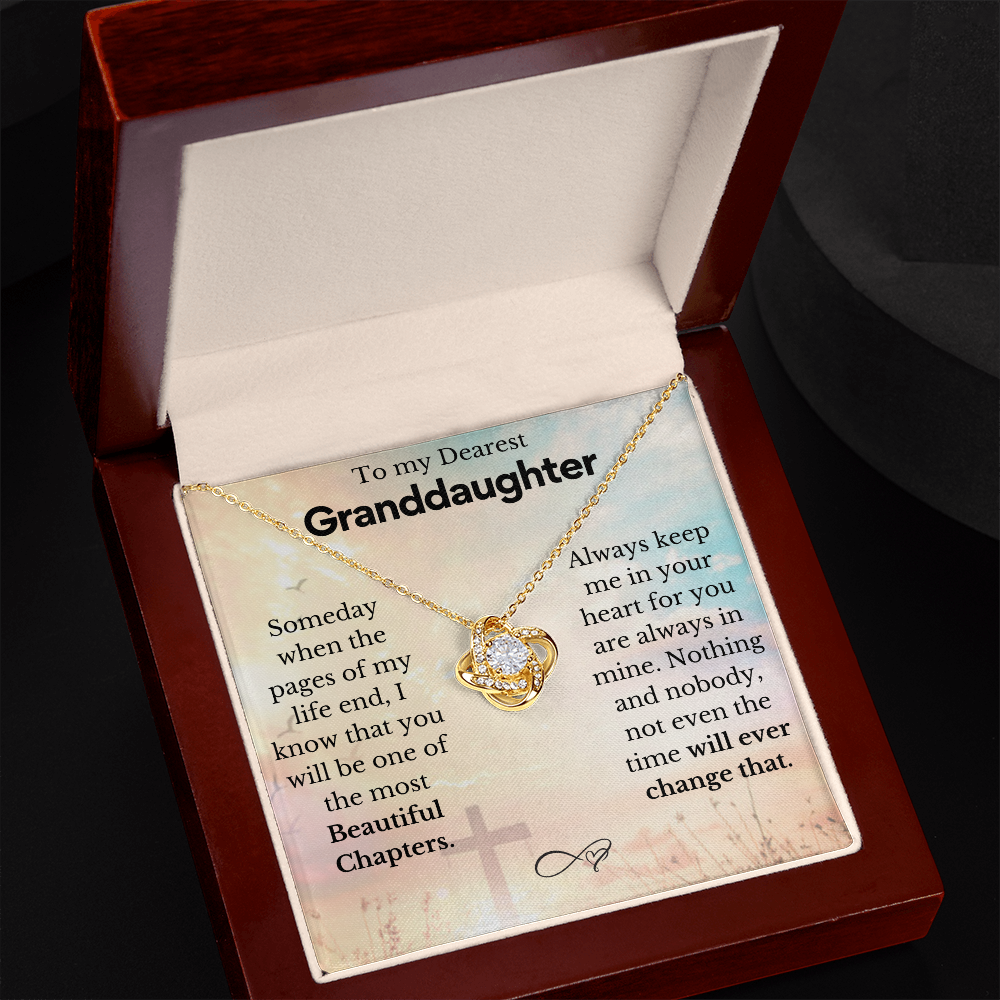 To My Granddaughter - Love Knot Necklace ❤️
