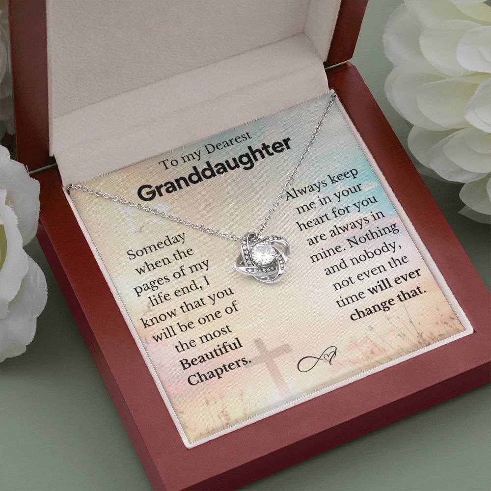 To My Granddaughter - Love Knot Necklace ❤️