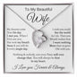 To My Beautiful Wife - Forever Love Necklace
