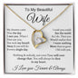 To My Beautiful Wife - Forever Love Necklace