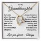 To my Granddaughter - Alway keep me in your heart - Forever Love Necklace
