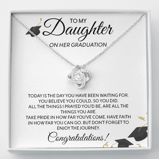 A mi hija | Graduación | Collar de nudo de amor