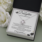 To My Daughter - Graduation Love Knot Necklace