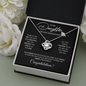To My Daughter - Graduation - Love Knot Necklace