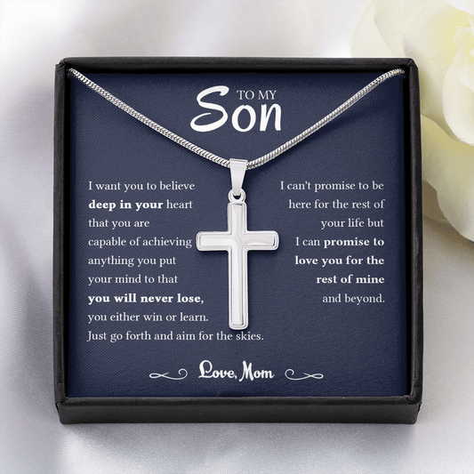 A mi hijo | Collar con una cruz