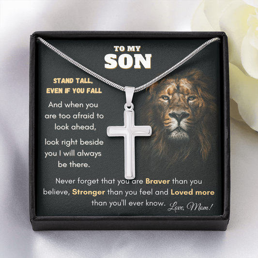 A mi hijo | Collar con una cruz