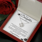To My Daughter - Graduation Love Knot Necklace