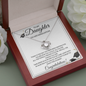 To My Daughter - Graduation Love Knot Necklace