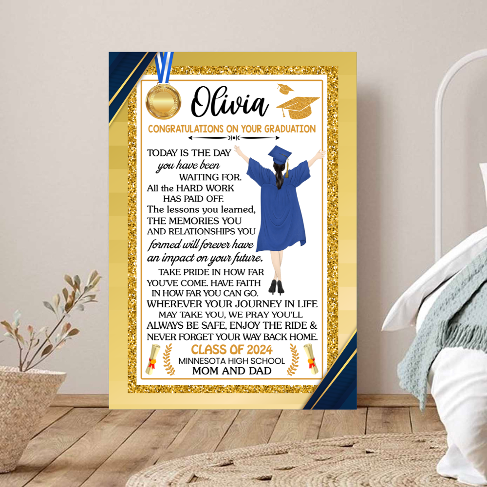 Congratulations On Your Graduation - Custom Graduation Canvas