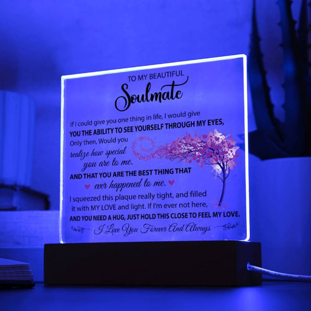 Gift For Soulmate "The Best Thing Ever Happened To Me" Acrylic Lamp