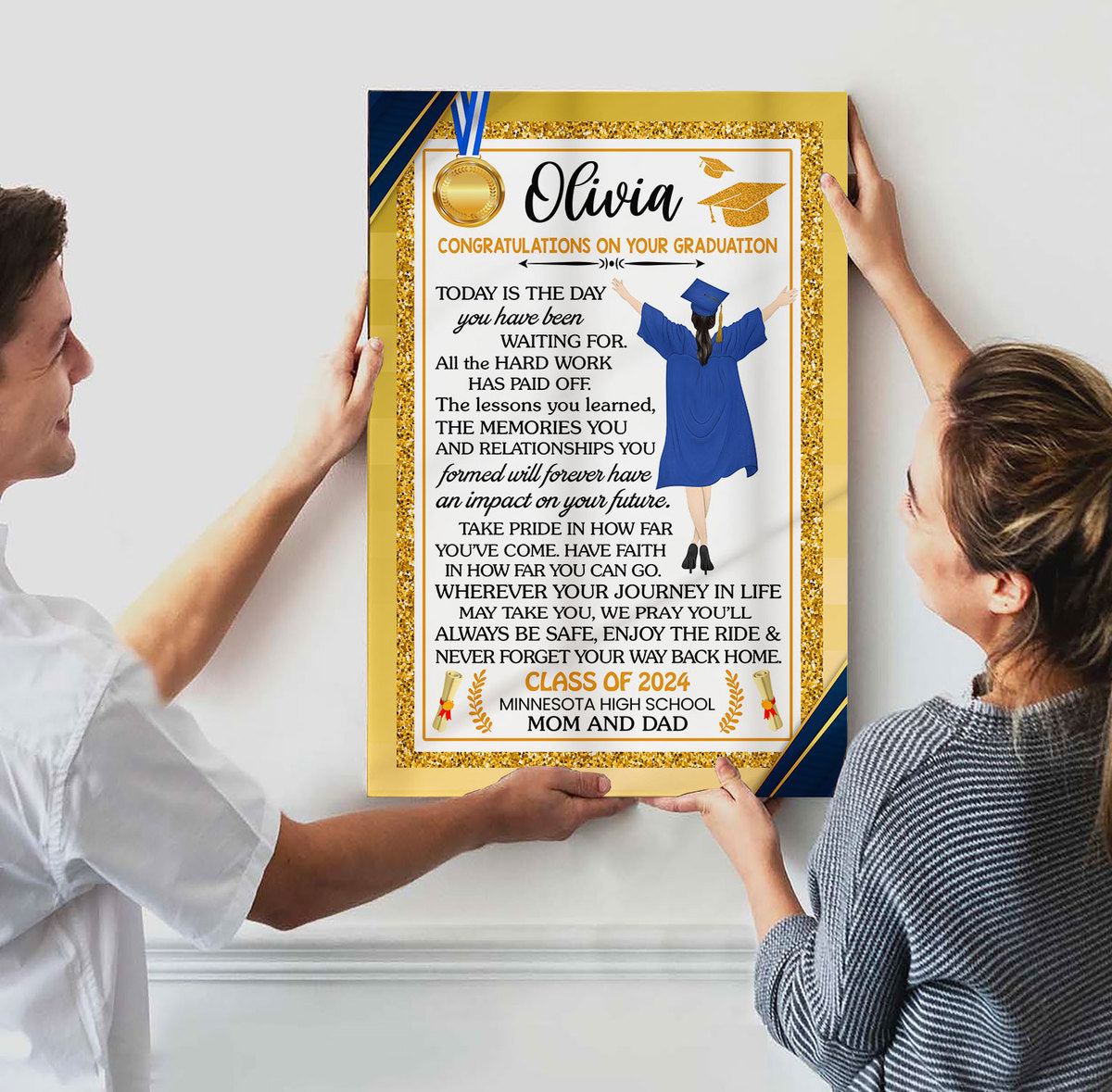 Congratulations On Your Graduation - Custom Graduation Canvas ...