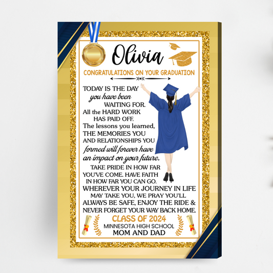 Congratulations On Your Graduation - Custom Graduation Canvas