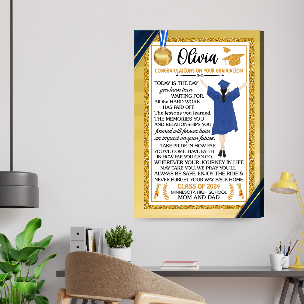 Congratulations On Your Graduation - Custom Graduation Canvas