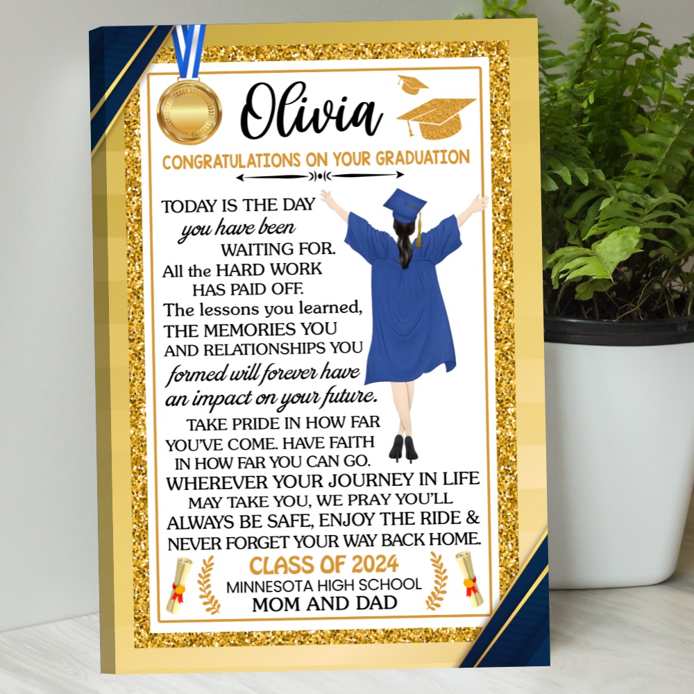 Congratulations On Your Graduation - Custom Graduation Canvas ...