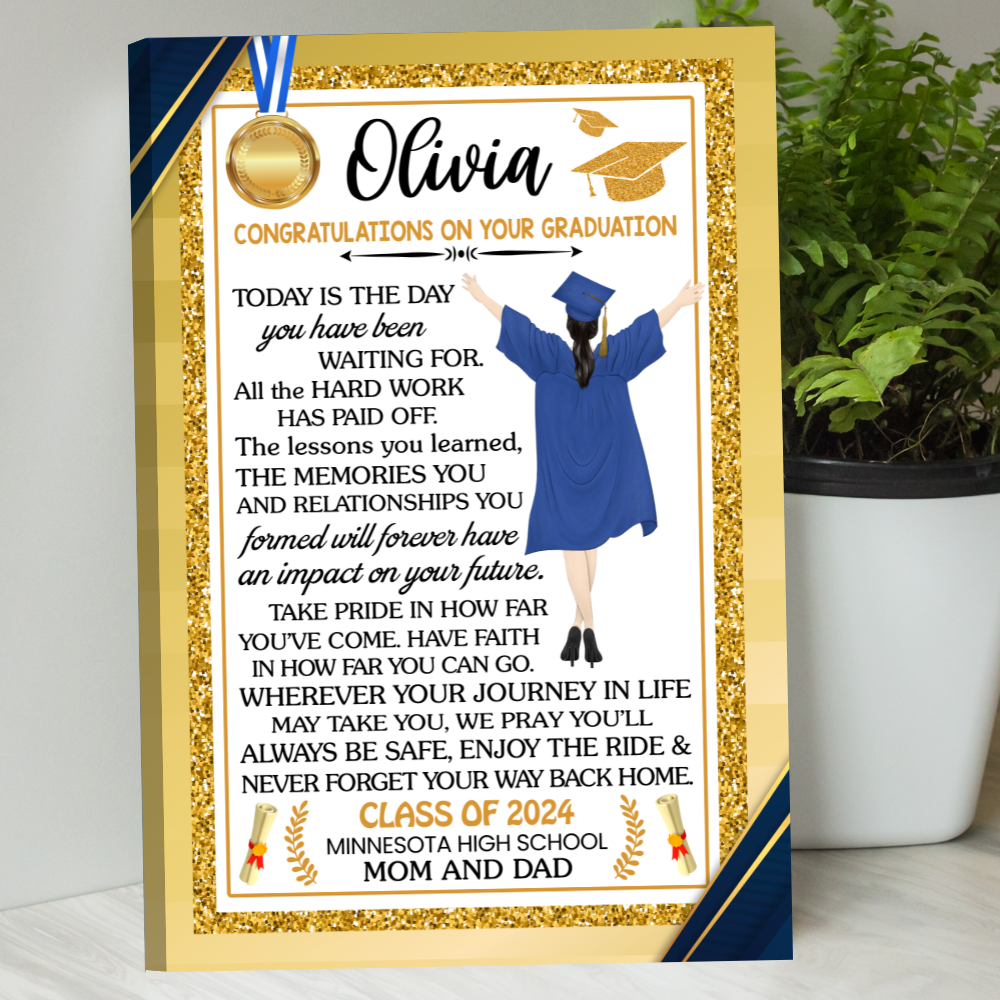 Congratulations On Your Graduation - Custom Graduation Canvas