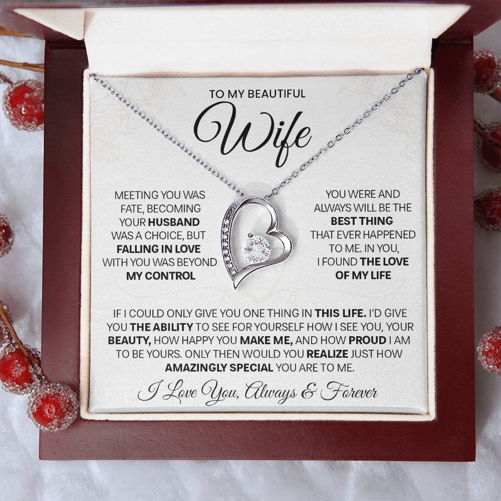 Gift For Wife - You Are The Love Of My Life - Forever Love Necklace