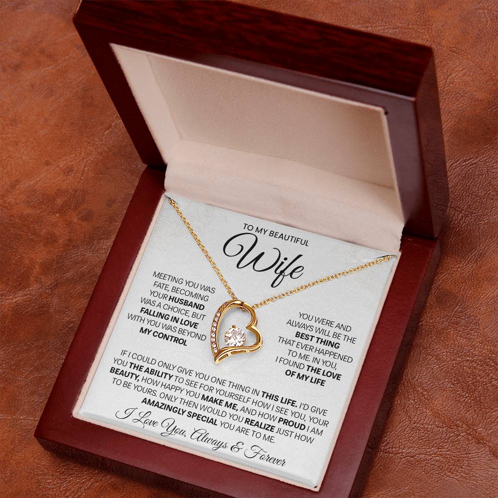 Gift For Wife - You Are The Love Of My Life - Forever Love Necklace