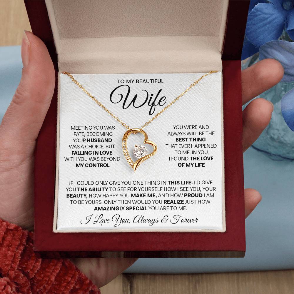 Gift For Wife - You Are The Love Of My Life - Forever Love Necklace