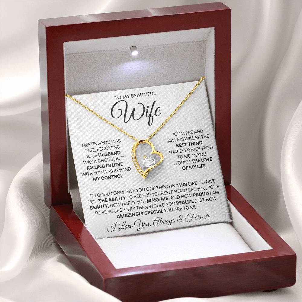 Gift For Wife - You Are The Love Of My Life - Forever Love Necklace